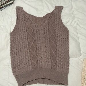 V neck knit tank